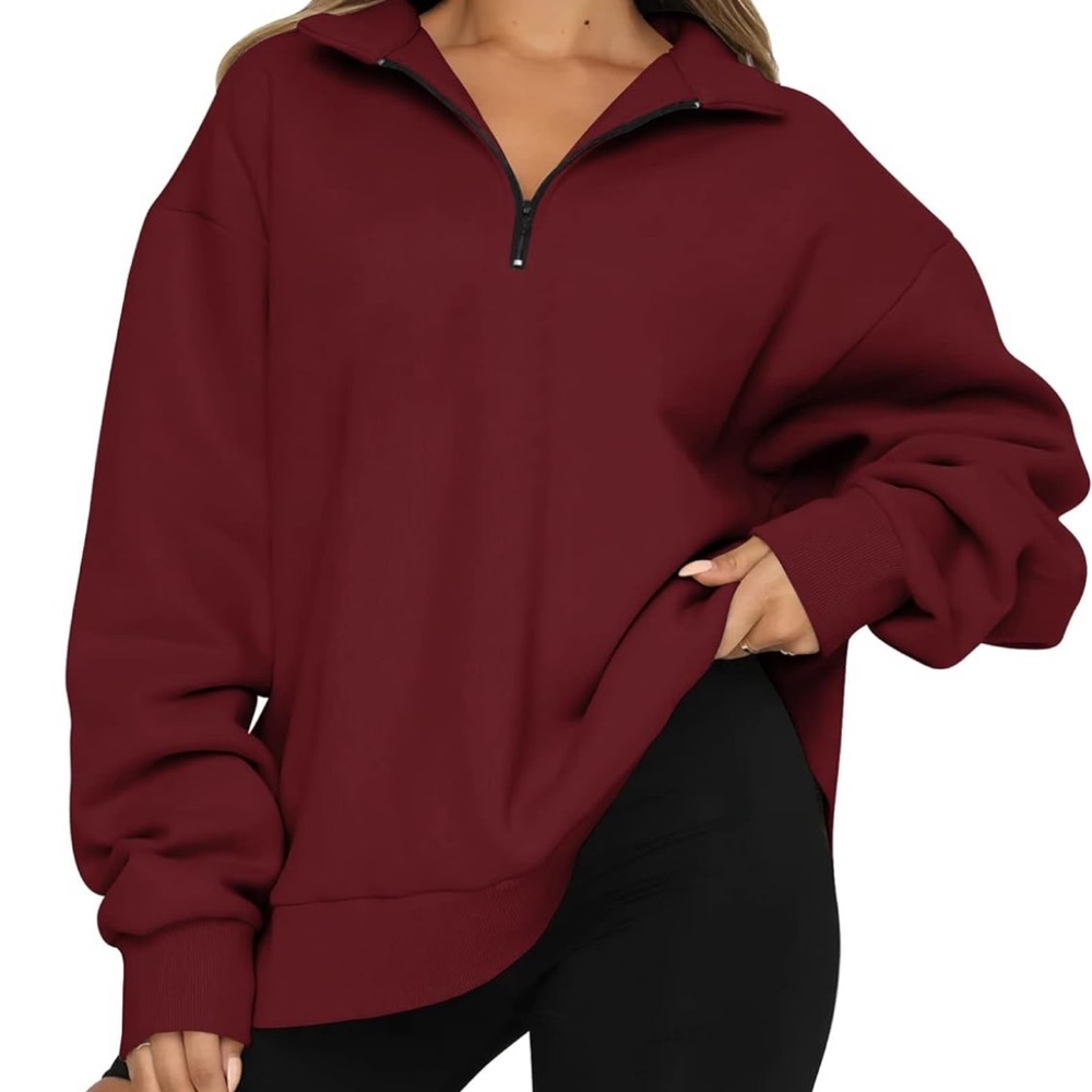 Women’s oversized half-zip sweatshirt